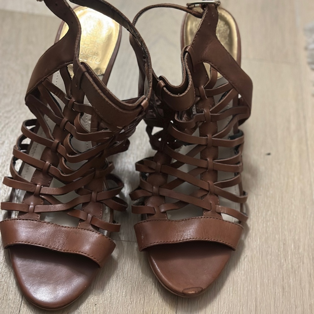 Vince Camuto Brown Gladiator Sandals